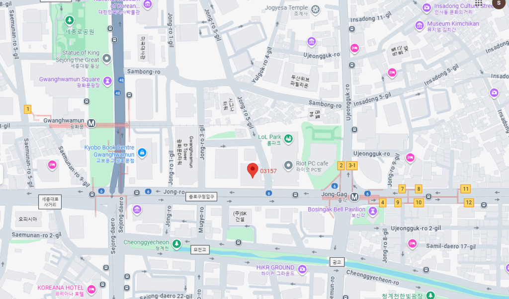 contact details map Seoul International Visitors Centre