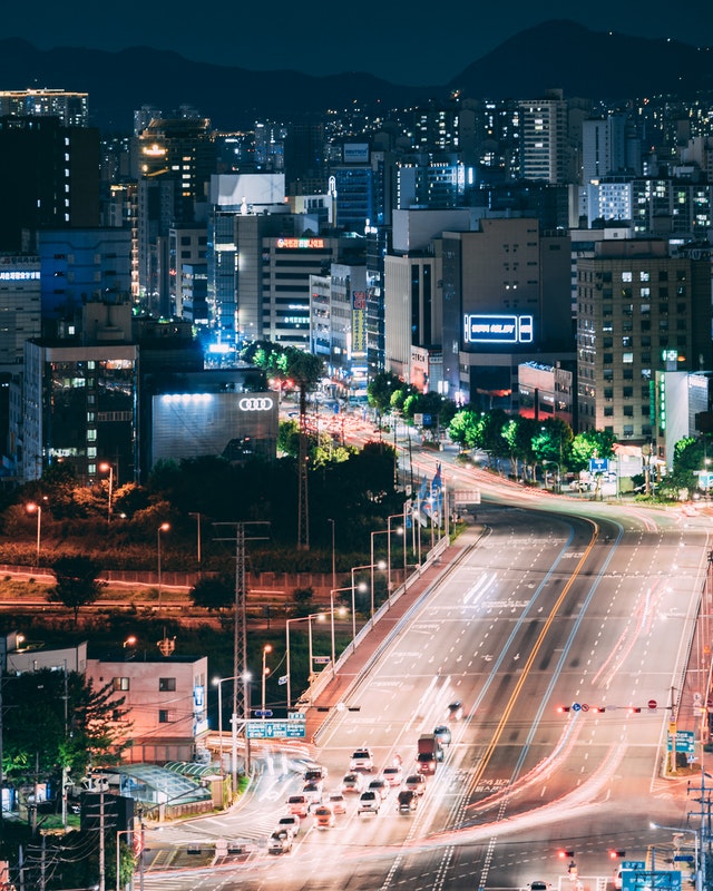 Freeway in Seoul City